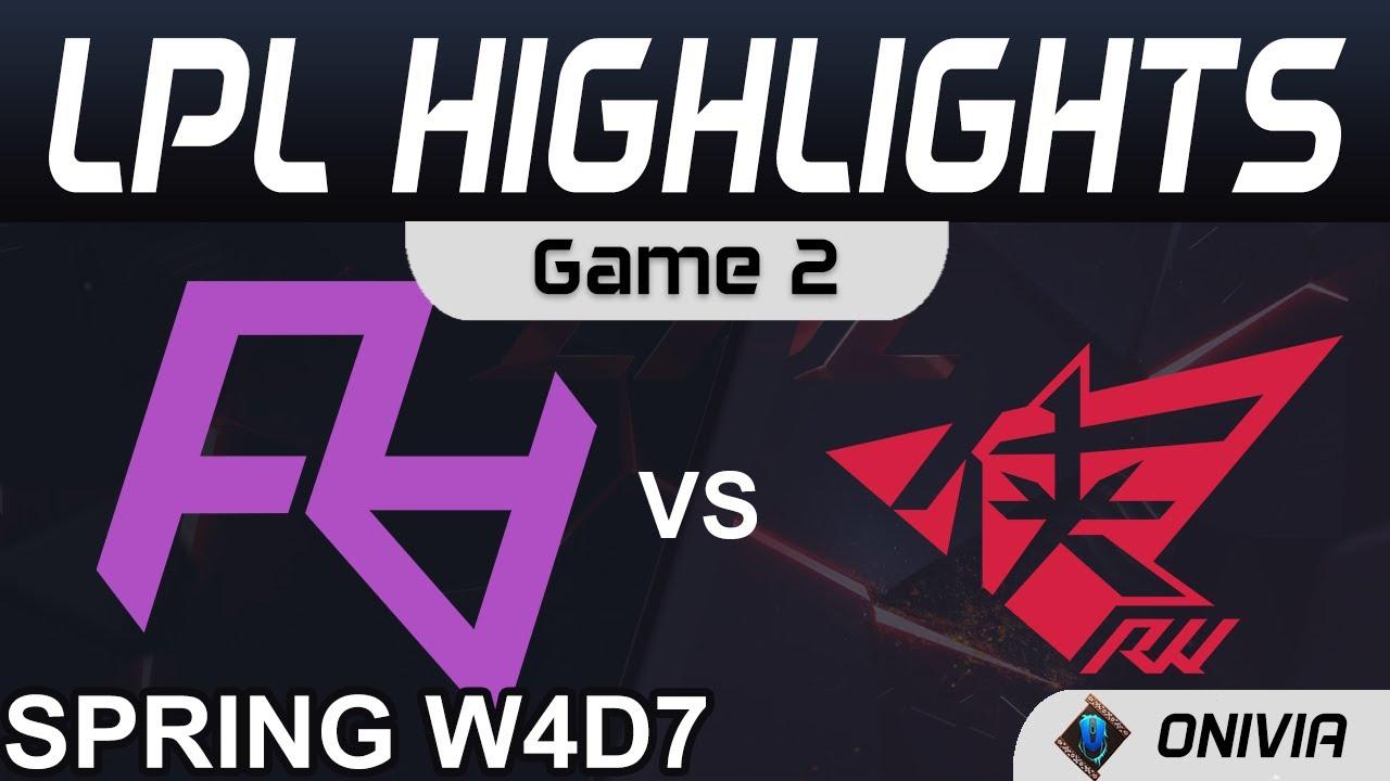 RA vs RW Highlights Game 2 LPL Spring Season 2021 W4D7 Rare Atom vs Rogue Warriors by Onivia thumbnail