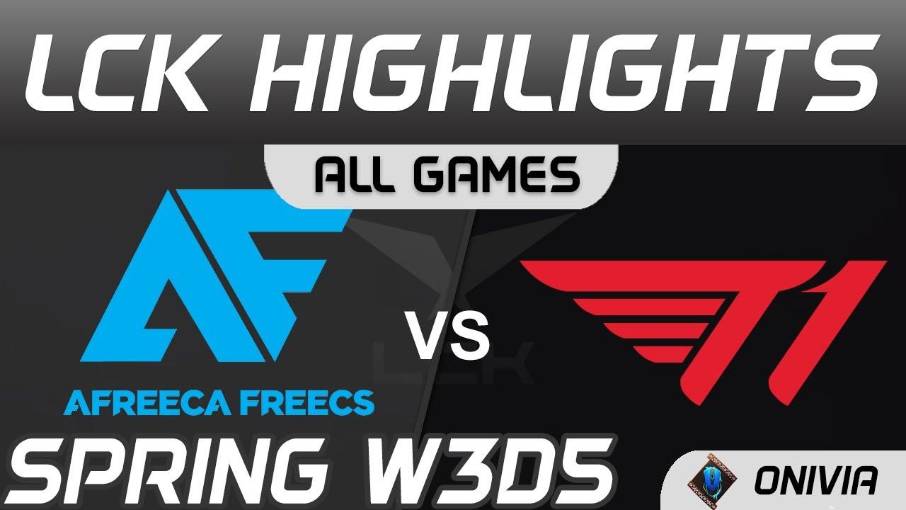 AF vs T1 Highlights ALL GAMES Spring Season 2021 W3D5 Afreeca Freecs vs T1 by OniviaAF vs T1 Highlig thumbnail