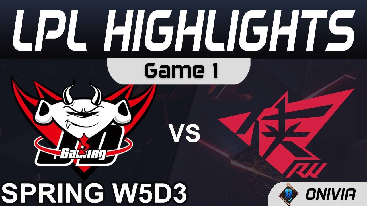 JDG vs RW Highlights Game 1 LPL Spring Season 2021 W5D3 JD Gaming vs Rogue Warriors by Onivia thumbnail