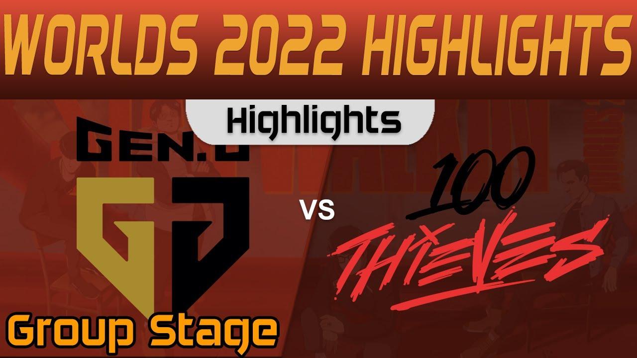 GEN vs 100 Highlights Group Stage Worlds 2022 Gen.G vs 100 Thieves by Onivia thumbnail