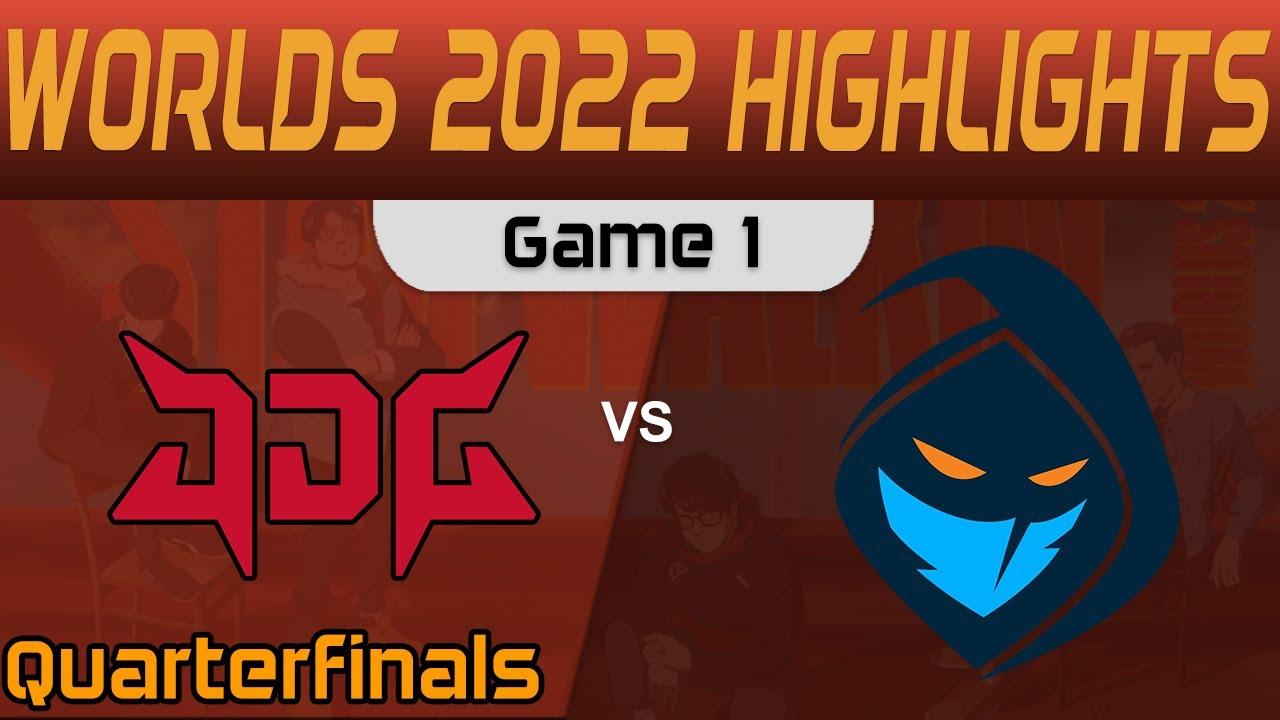 JDG vs RGE Highlights Game 1 Quarterfinals Worlds 2022 JD Gaming vs Rogue by Onivia thumbnail