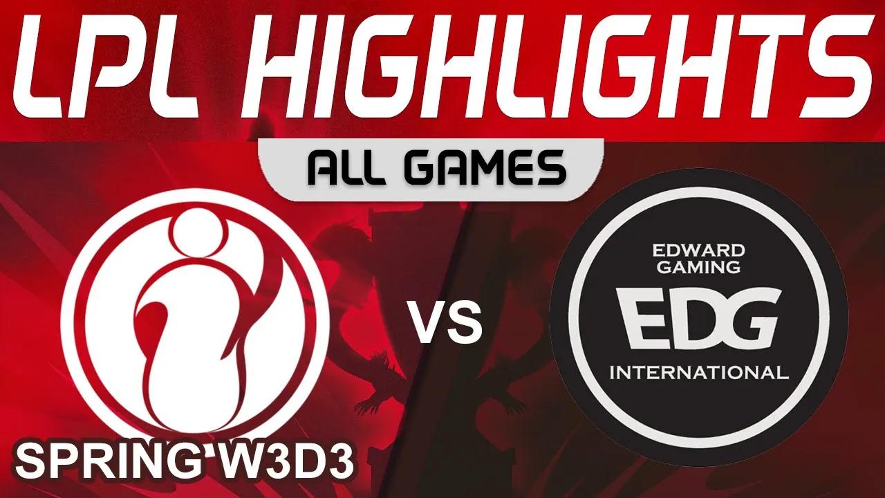 IG vs EDG Highlights ALL GAMES LPL Spring Season 2023 W3D3 Invictus Gaming vs EDward Gaming by Onivi thumbnail