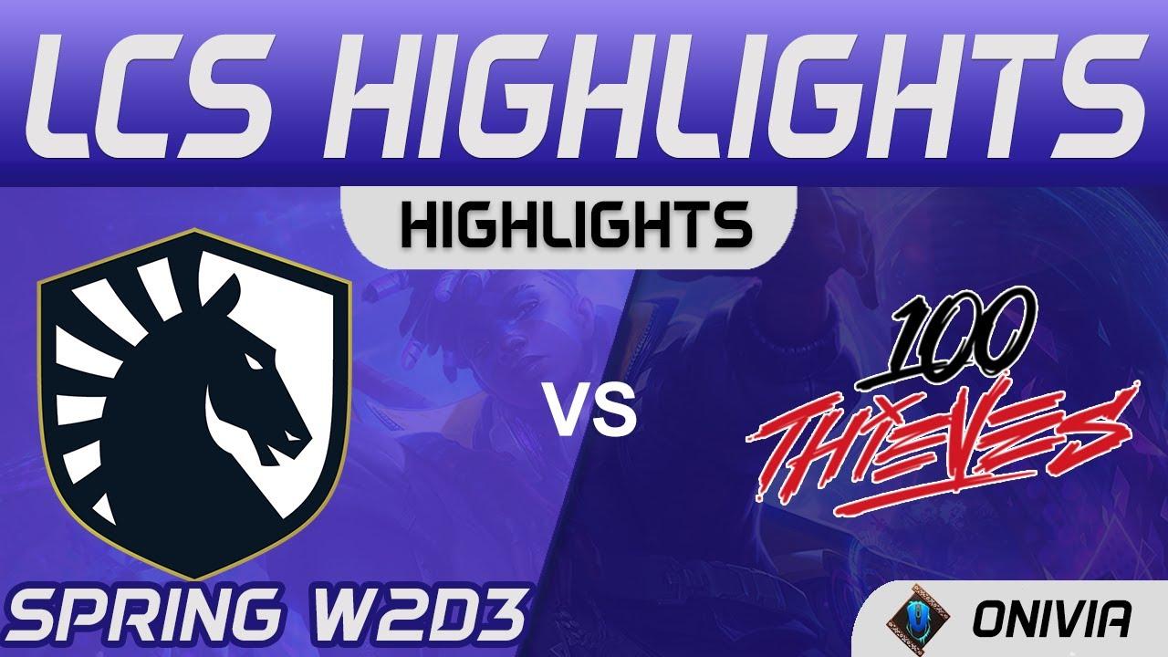 TL vs 100 Highlights LCS Spring Season 2021 W2D3 Team Liquid vs 100 Thieves by Onivia thumbnail