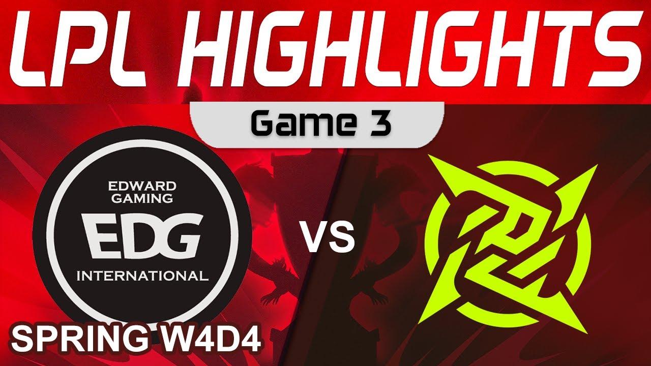 EDG vs NIP Highlights Game 3 LPL Spring Season 2023 W4D4 EDward Gaming vs Ninjas in Pyjamas by Onivi thumbnail