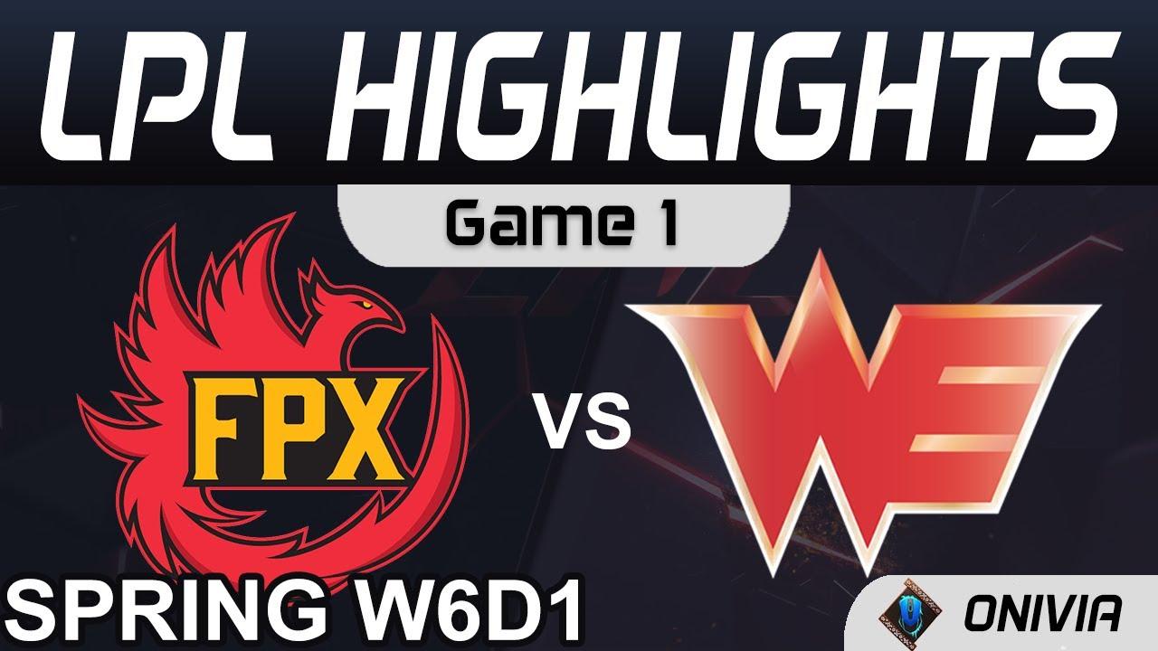 FPX vs WE Highlights Game 1 LPL Spring Season 2021 W6D1 FunPlus Phoenix vs Team WE by Onivia thumbnail