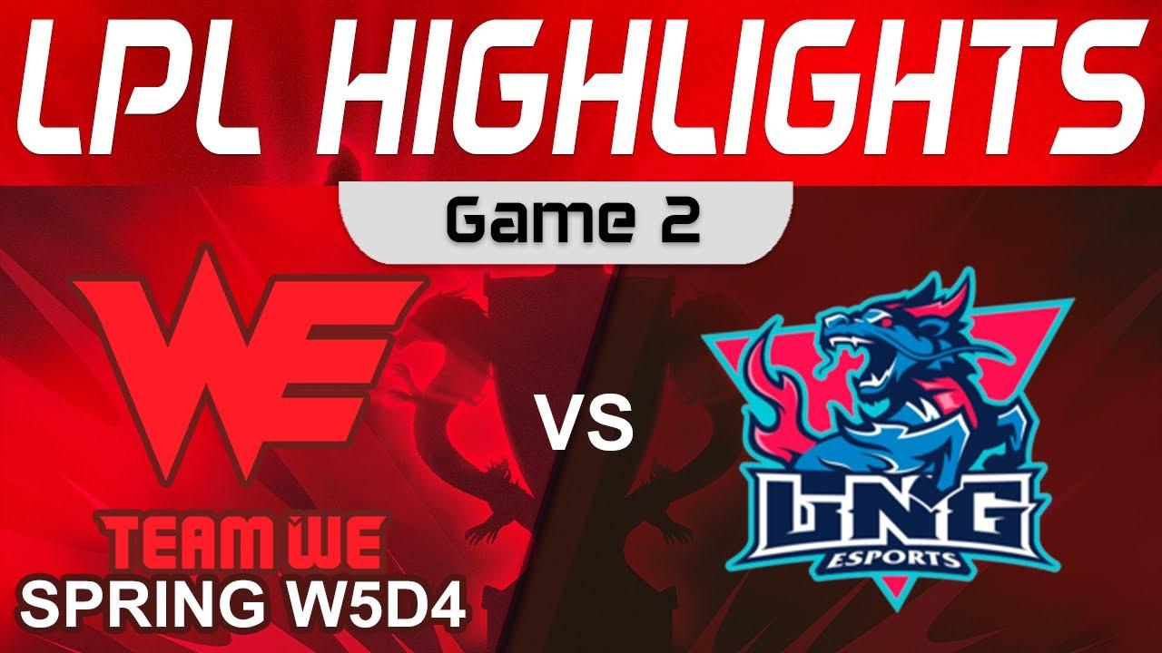 WE vs LNG Highlights Game 2 LPL Spring Season 2023 W5D4 Team WE vs LNG Esports by Onivia thumbnail