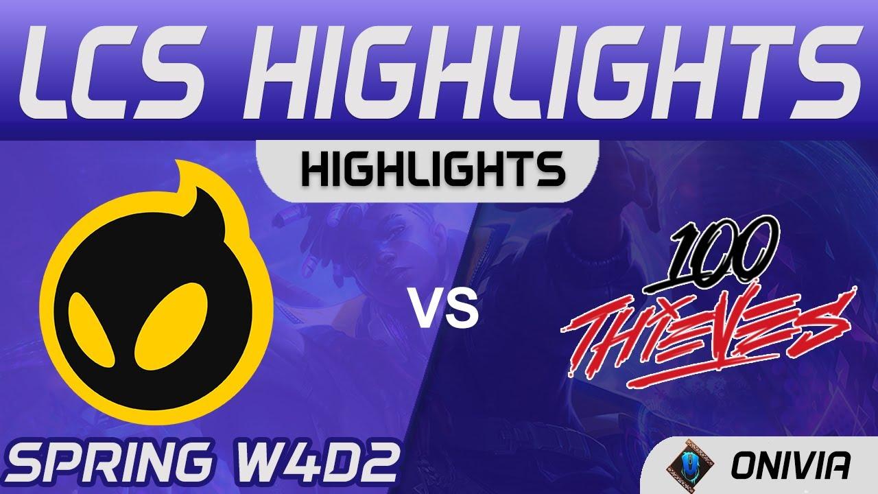 DIG vs 100 Highlights LCS Spring Season 2021 W4D2 Dignitas vs 100 Thieves by Onivia thumbnail