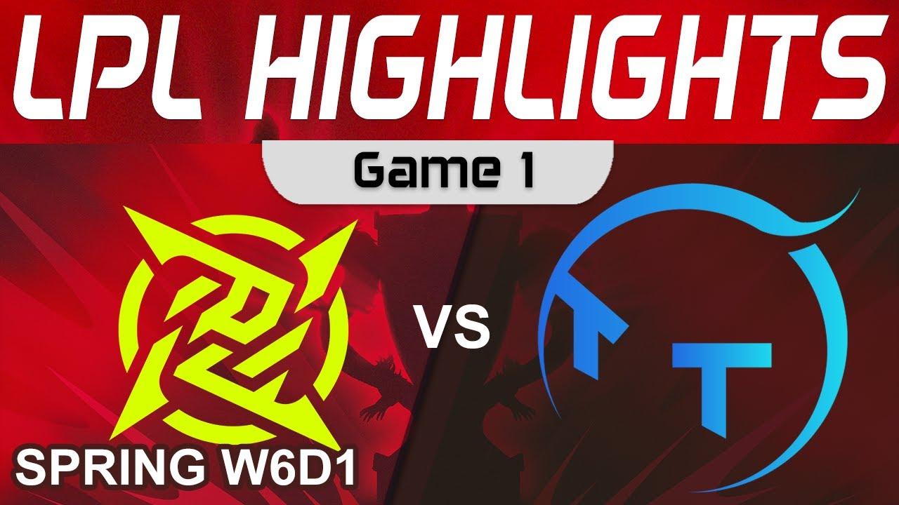 NIP vs TT Highlights Game 1 LPL Spring Season 2023 W6D1 Ninjas In Pyjamas vs ThunderTalk Gaming by O thumbnail