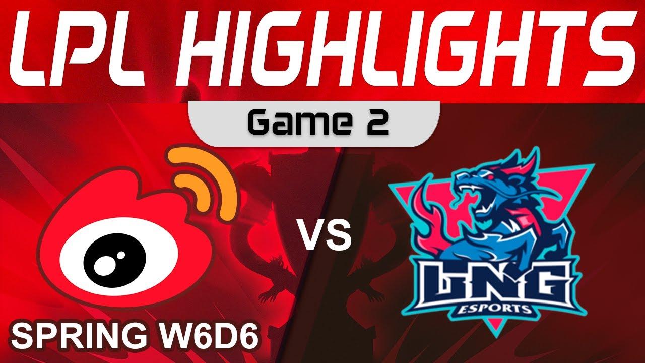 WBG vs LNG Highlights Game 2 LPL Spring Season 2023 W6D6 Weibo Gaming vs LNG Esports by Onivia thumbnail