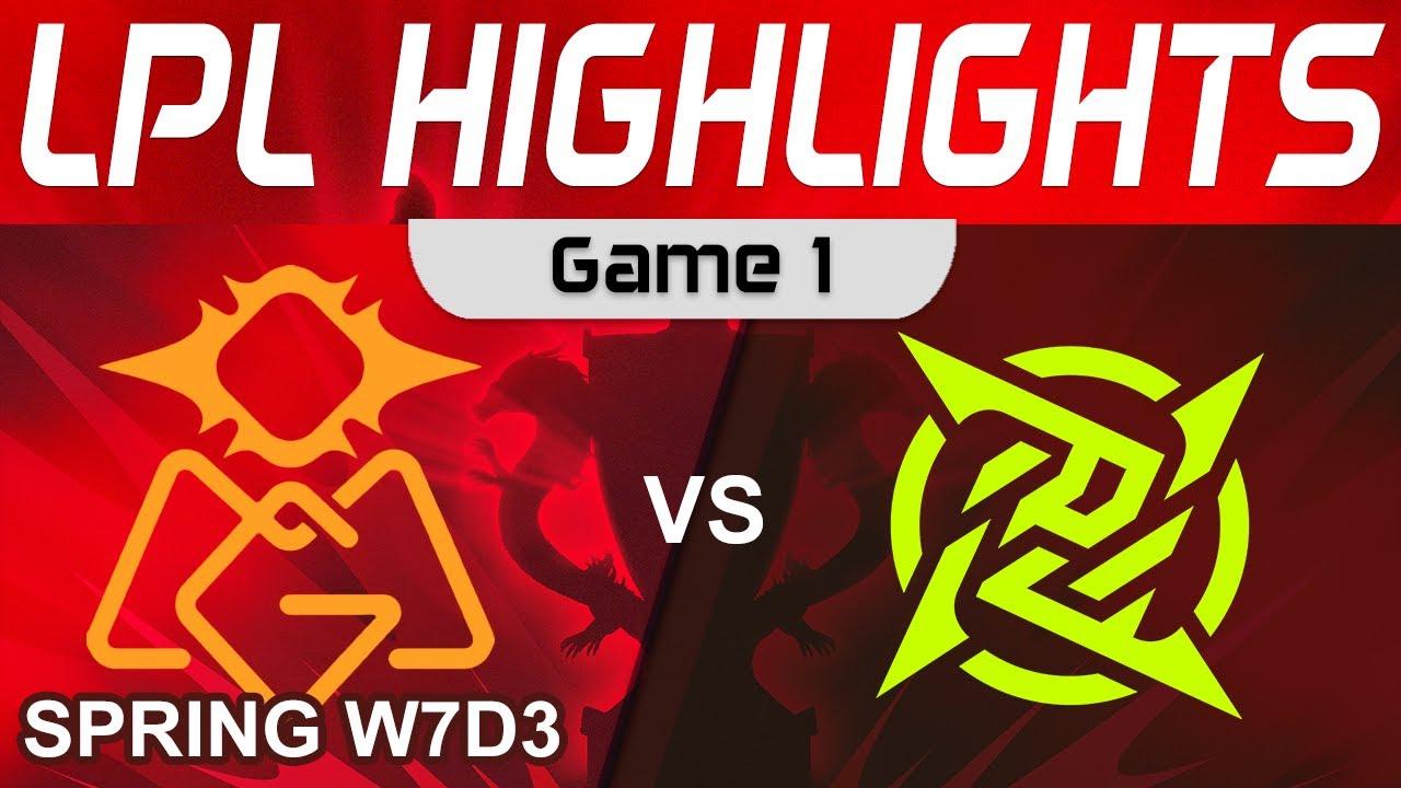 OMG vs NIP Highlights Game 1 LPL Spring Season 2023 W7D3 Oh My God vs Ninjas in Pyjamas by Onivia thumbnail