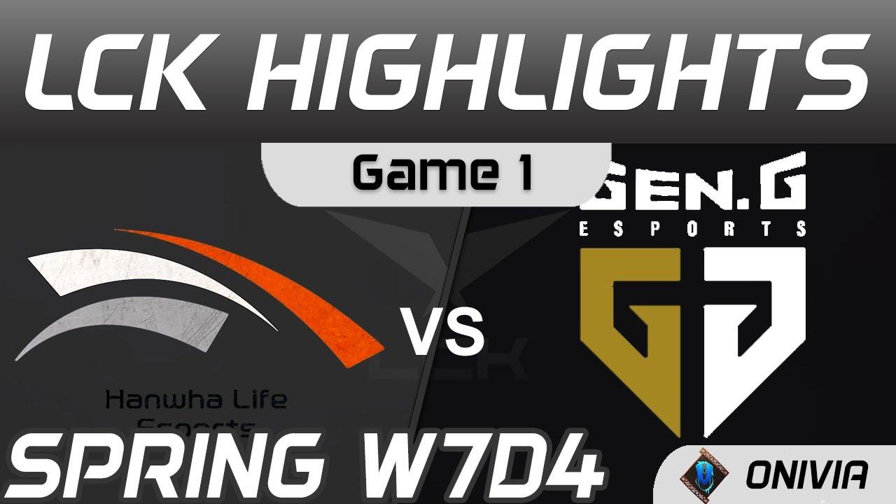 HLE vs GEN Highlights Game 1 Spring Season 2021 W7D4 Hanwha Life Esports vs Gen G by Onivia thumbnail