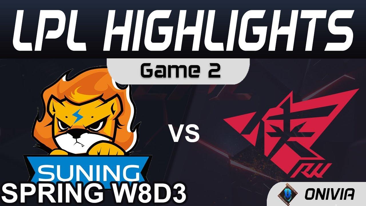 SN vs RW Highlights Game 2 LPL Spring Season 2021 W8D3 Suning vs Rogue Warriors by Onivia thumbnail