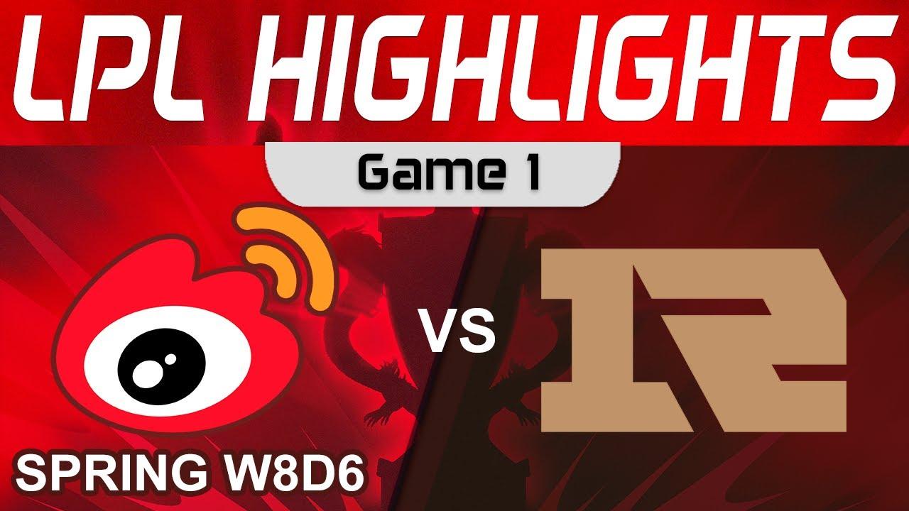 WBG vs RNG Highlights Game 1 LPL Spring Season 2023 W8D6 Weibo Gaming vs Royal Never Give Up thumbnail