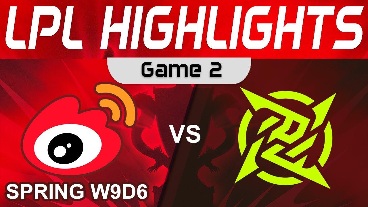 WBG vs NIP Highlights Game 2 LPL Spring Season 2023 W9D6 Weibo Gaming vs Ninjas in Pyjamas by Onivia thumbnail