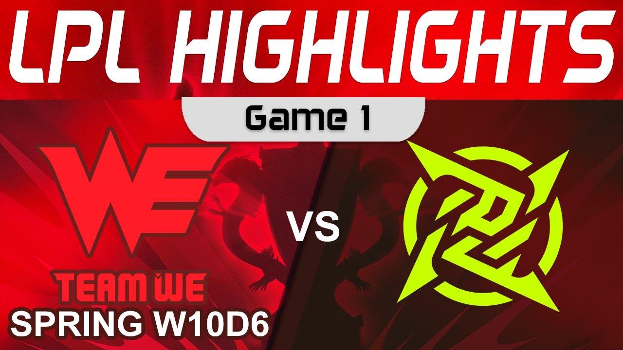 WE vs NIP Highlights Game 1 LPL Spring Season 2023 W10D6 Team WE vs Ninjas in Pyjamas by Onivia thumbnail