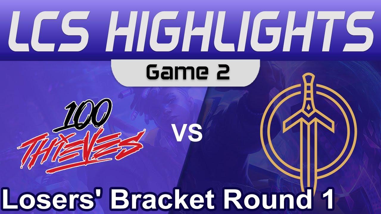 100 vs GG Game 2 Highlights Losers' Bracket R1 LCS Spring 2023 100 Thieves vs Golden Guardians thumbnail