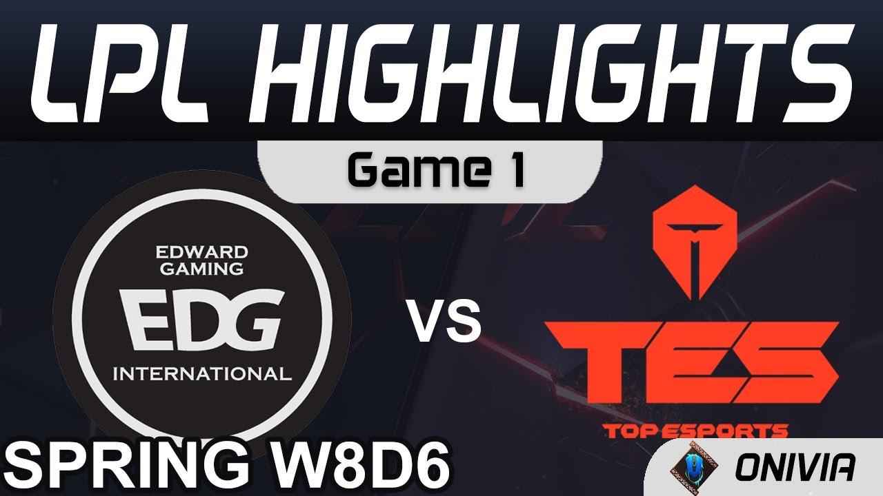 EDG vs TES Highlights Game 1 LPL Spring Season 2021 W8D6 EDward Gaming vs Top Esports by Onivia thumbnail