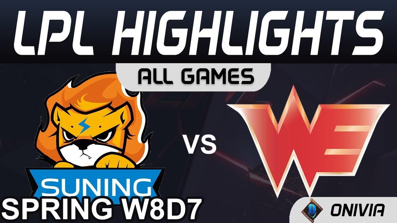 SN vs WE Highlights ALL GAMES LPL Spring Season 2021 W8D7 Suning vs Team WE by Onivia thumbnail