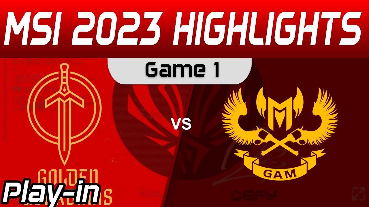 GG vs GAM Highlights Game 1 Day 2 MSI 2023 Play IN Golden Guardians vs GAM Esports by Onivia thumbnail