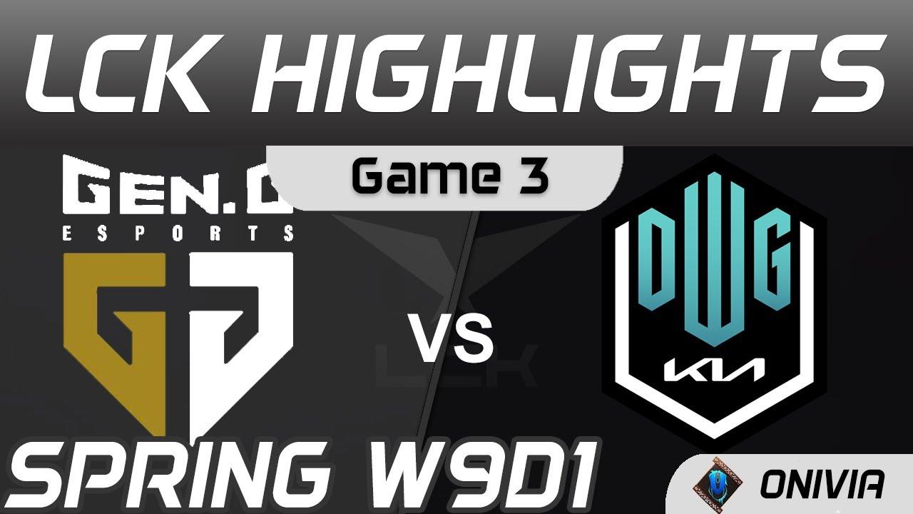 GEN vs DK Highlights Game 3 Spring Season 2021 W9D1 Gen G vs DWG KIA by Onivia thumbnail