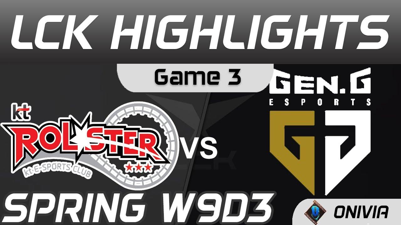 KT vs GEN Highlights Game 3 Spring Season 2021 W9D3 KT Rolster vs Gen G by Onivia thumbnail