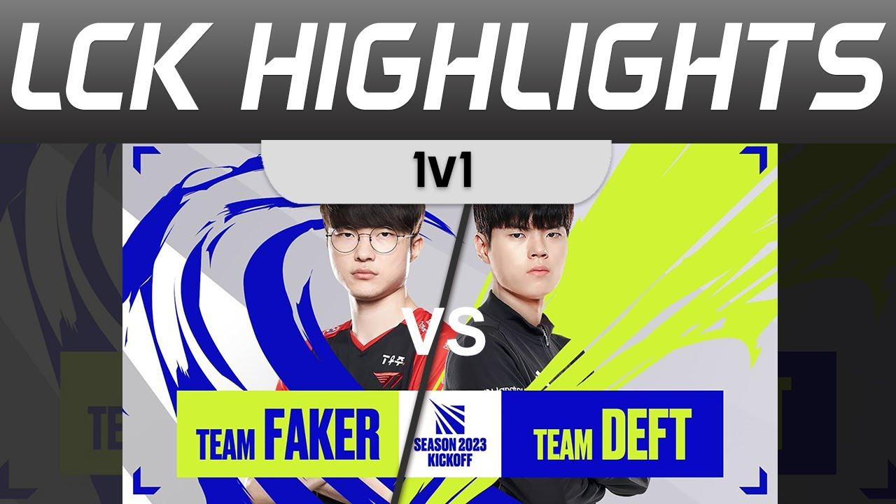 Deft vs Cuzz Highlights 1v1 2023 Season Kickoff Korea Team FAKER vs Team DEFT by Onivia thumbnail