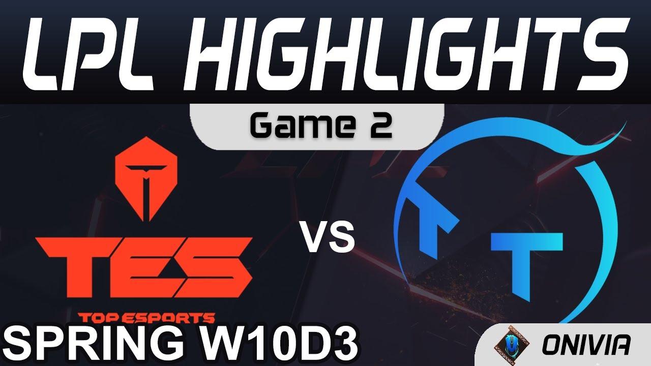 TES vs TT Highlights Game 2 LPL Spring Season 2021 W10D3 Top Esports vs ThunderTalk Gaming by Onivia thumbnail