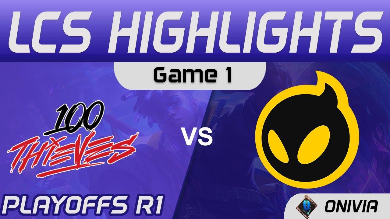 100 vs DIG Highlights Game 1 Playoffs R1 LCS Spring 2021 100 Thieves vs Dignitas by Onivia thumbnail