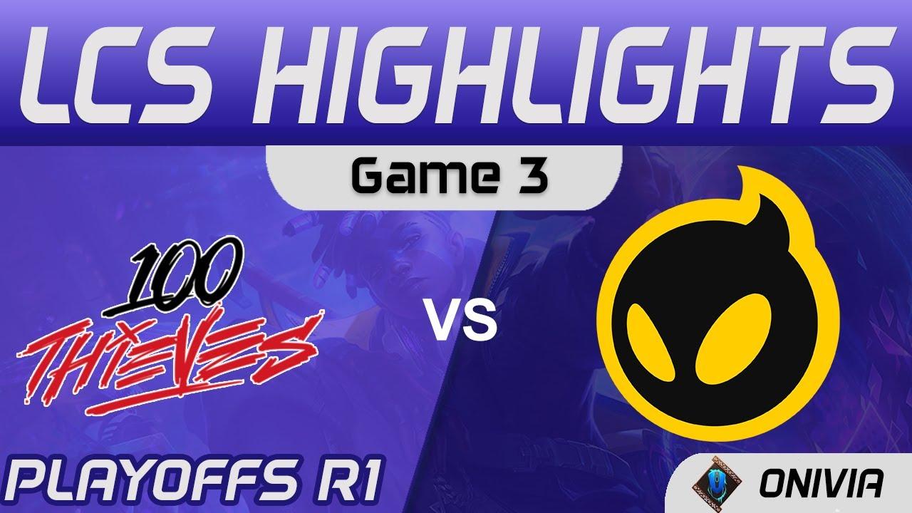 100 vs DIG Highlights Game 3 Playoffs R1 LCS Spring 2021 100 Thieves vs Dignitas by Onivia thumbnail