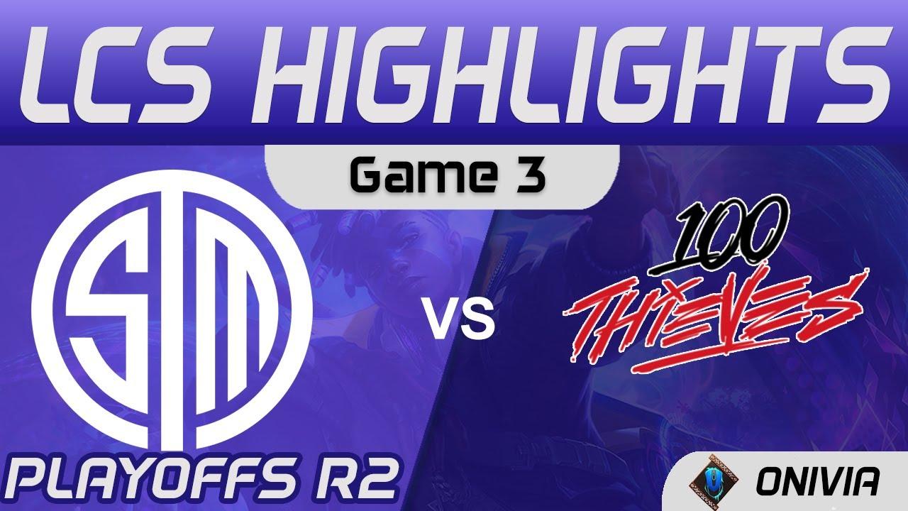 TSM vs 100 Highlights Game 3 Playoffs R2 LCS Spring 2021 Team SoloMid vs 100 Thieves by Onivia thumbnail