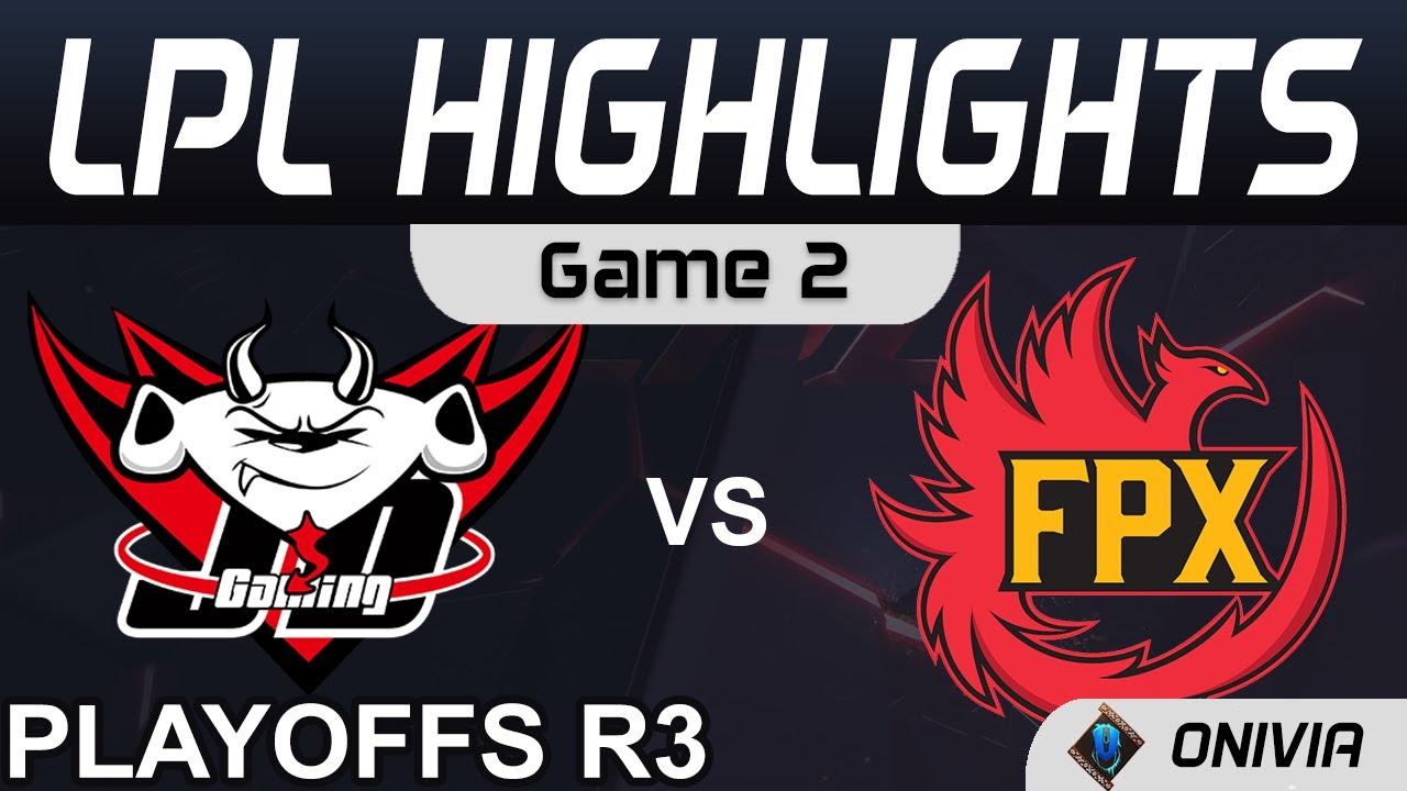 JDG vs FPX Highlights Game 2 LPL Spring Playoffs R3 2021 JD Gaming vs FunPlus Phoenix by Onivia thumbnail