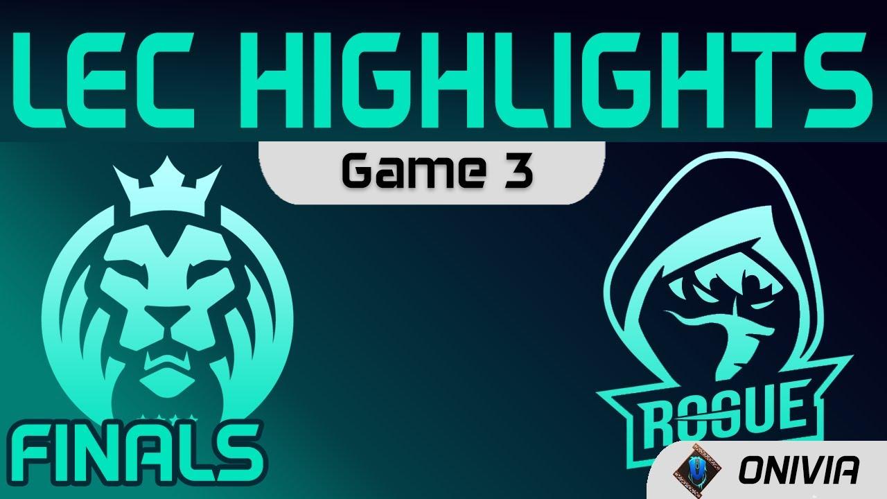 MAD vs RGE Highlights Game 3 Finals LEC Spring 2021 MAD Lions vs Rogue by Onivia thumbnail