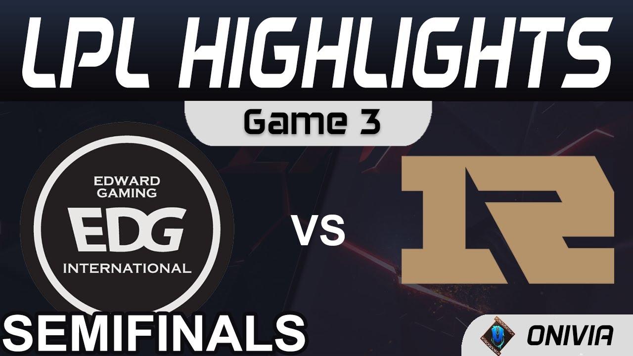 EDG vs RNG Highlights Game 3 LPL Spring Semifinals 2021 EDward Gaming vs Royal Never Give Up by Oniv thumbnail