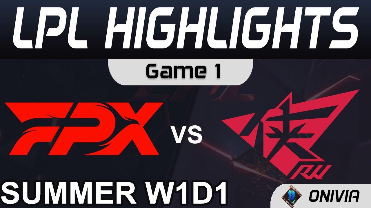 FPX vs RW Highlights Game 1 LPL Summer Season 2021 W1D1 FunPlus Phoenix vs Rogue Warriors by Onivia thumbnail