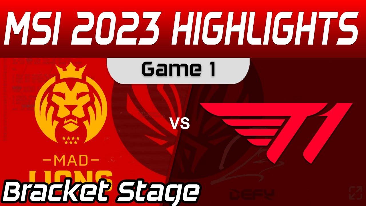 MAD vs T1 Highlights Game 1 Bracket Stage Round 1 MSI 2023 MAD Lions vs T1 by Onivia thumbnail