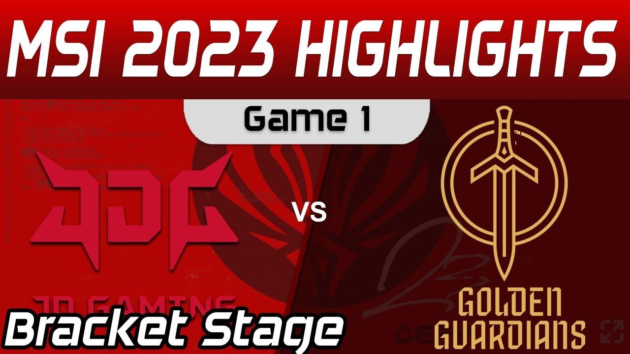 JDG vs GG Highlights Game 1 Bracket Stage Round 1 MSI 2023 JD Gaming vs Golden Guardians by Onivia thumbnail