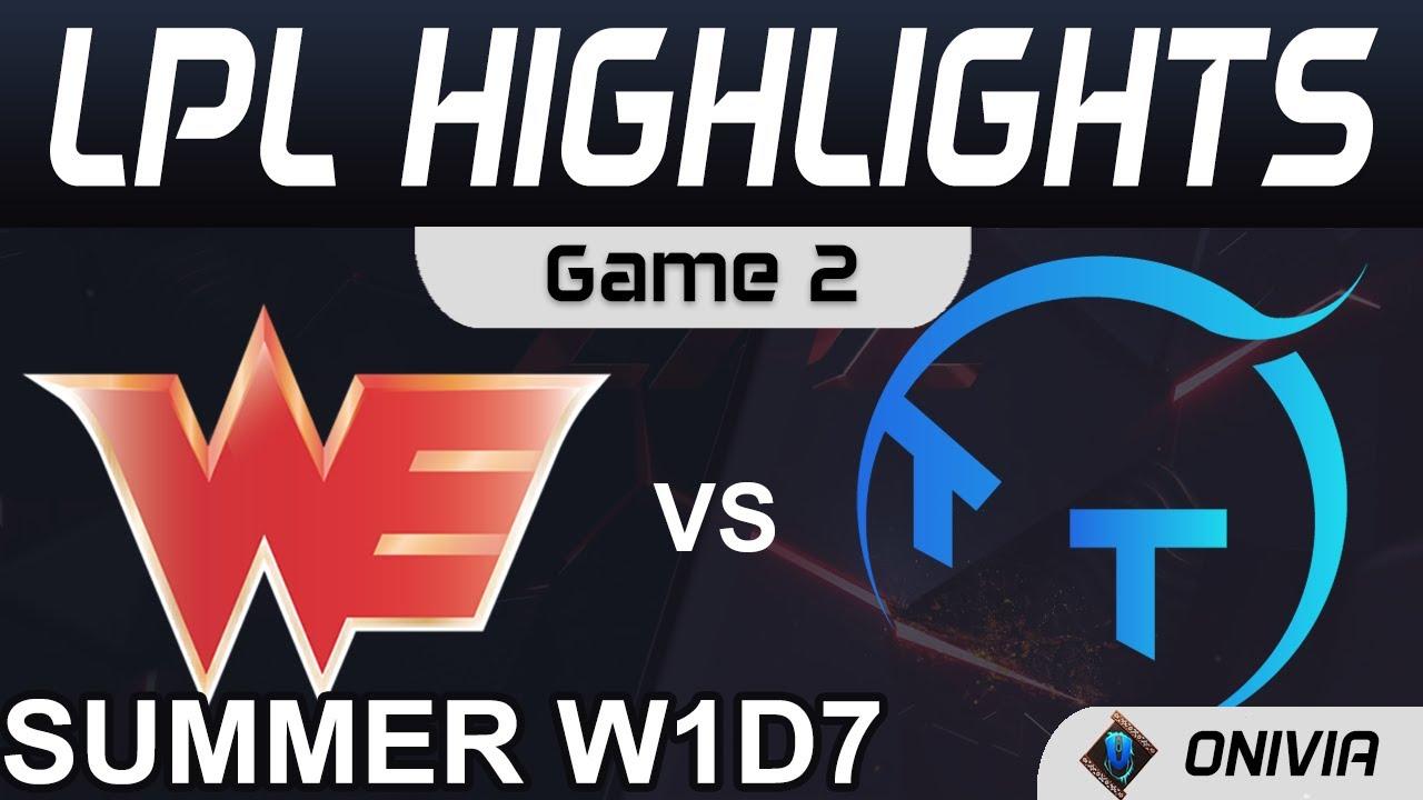 WE vs TT Highlights Game 2 LPL Summer Season 2021 W1D7 Team WE vs ThunderTalk Gaming by Onivia thumbnail