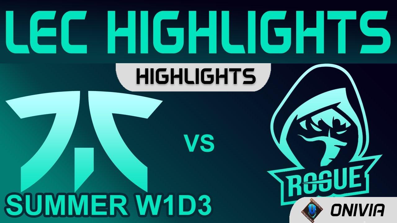 FNC vs RGE Highlights LEC Summer Season 2021 W1D3 Fnatic vs Rogue by Onivia thumbnail