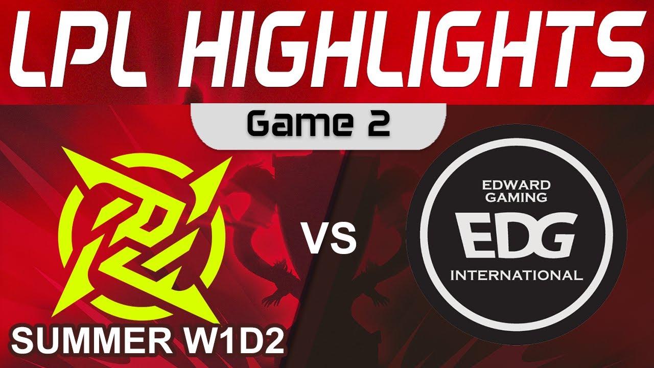 NIP vs EDG Highlights Game 2 LPL Summer Season 2023 W1D2 Ninjas in Pyjamas vs EDward Gaming by Onivi thumbnail