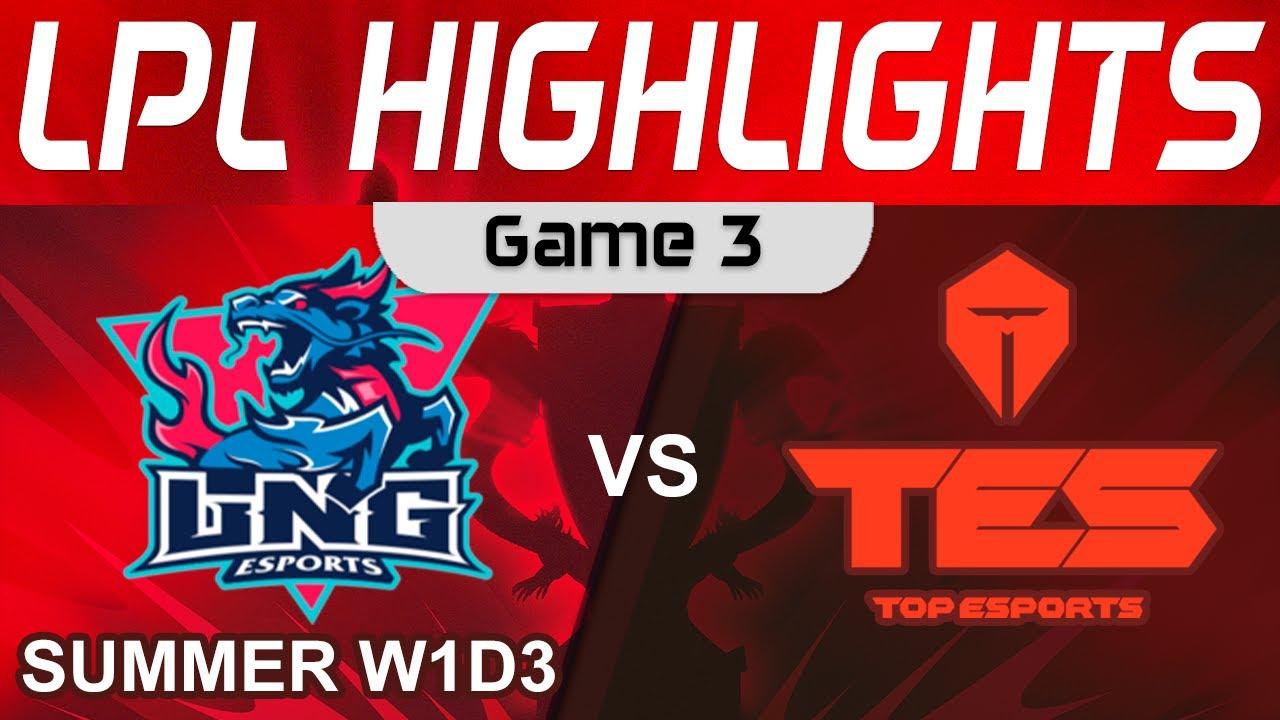 LNG vs TES Highlights Game 3 LPL Summer Season 2023 W1D3 LNG Esports vs Top Esports by Onivia thumbnail