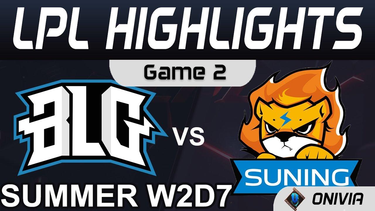 BLG vs SN Highlights Game 2 LPL Summer Season 2021 W2D7 Bilibili Gaming vs Suning by Onivia thumbnail