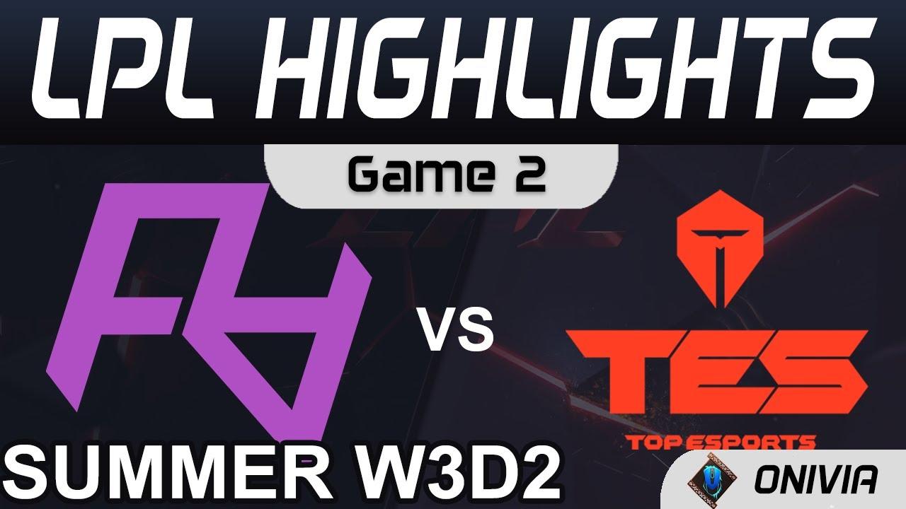 RA vs TES Highlights Game 2 LPL Summer Season 2021 W3D2 Rare Atom vs Top Esports by Onivia thumbnail