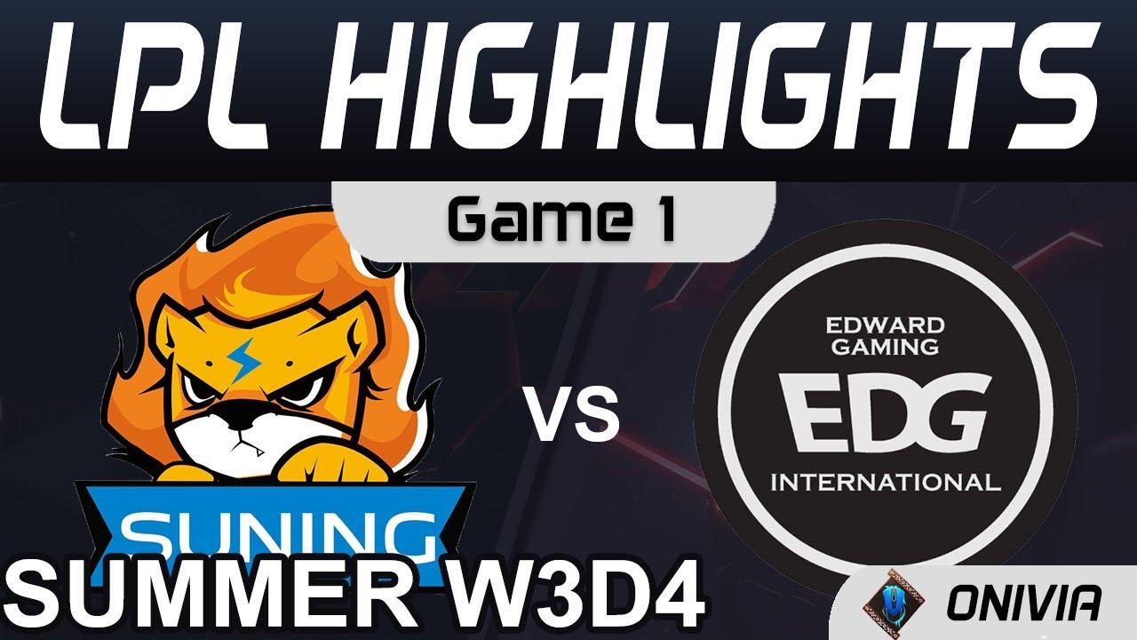 SN vs EDG Highlights Game 1 LPL Summer Season 2021 W3D4 Suning vs EDward Gaming by Onivia thumbnail