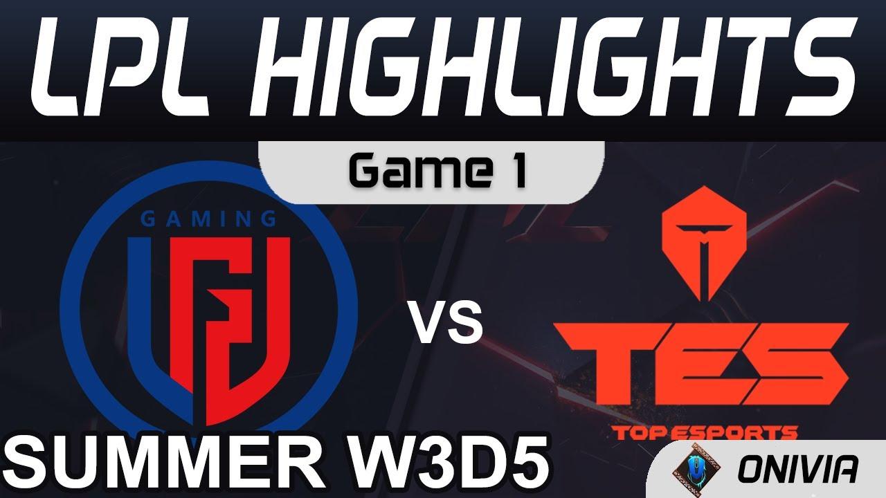 LGD vs TES Highlights Game 1 LPL Summer Season 2021 W3D5 LGD Gaming vs Top Esports by Onivia thumbnail