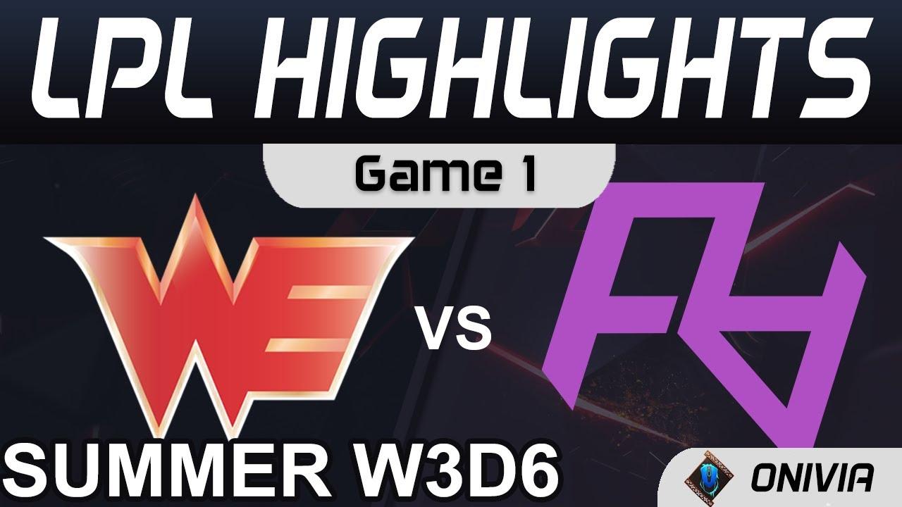 WE vs RA Highlights Game 1 LPL Summer Season 2021 W3D6 Team WE vs Rare Atom by Onivia thumbnail