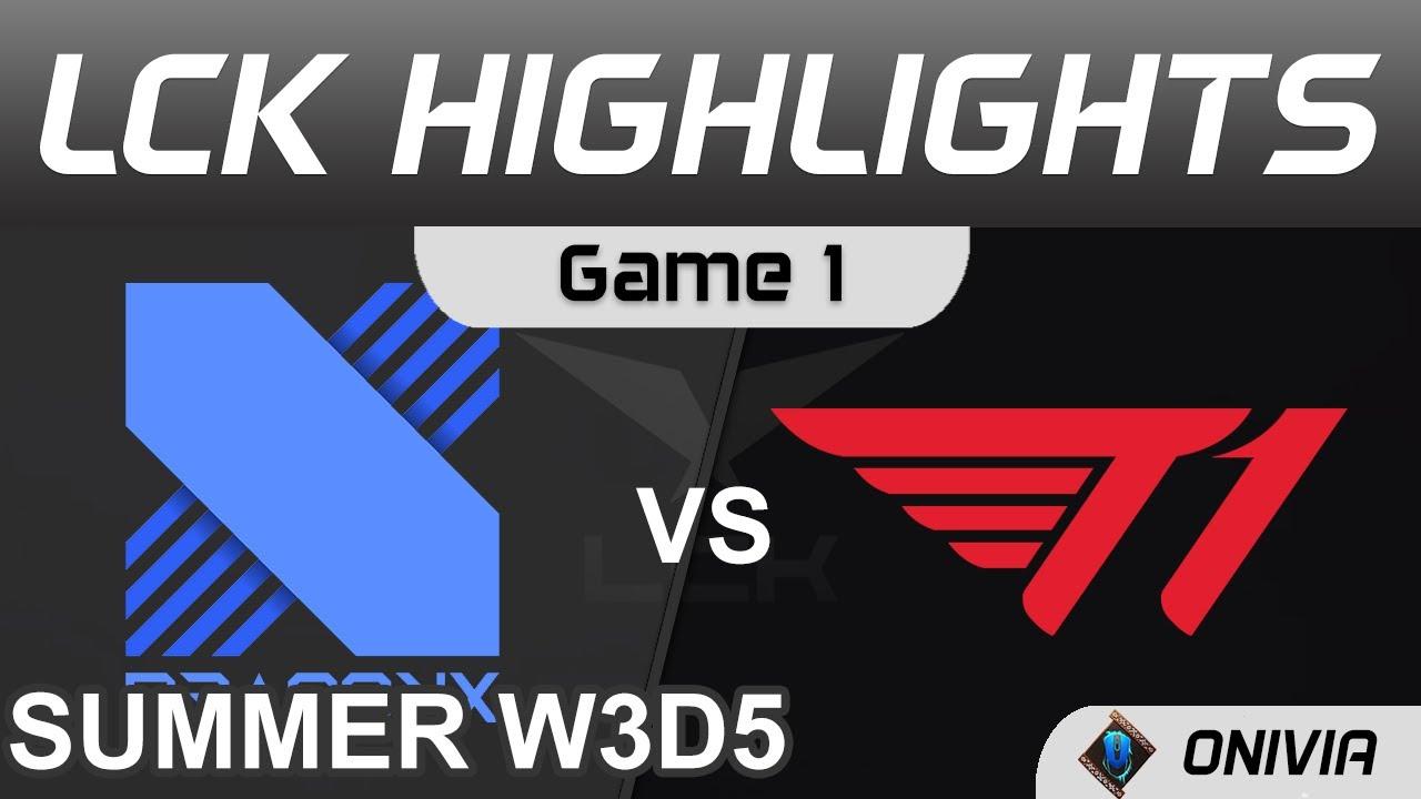 DRX vs T1 Highlights Game 1 LCK Summer Season 2021 W3D5 DragonX vs T1 by Onivia thumbnail