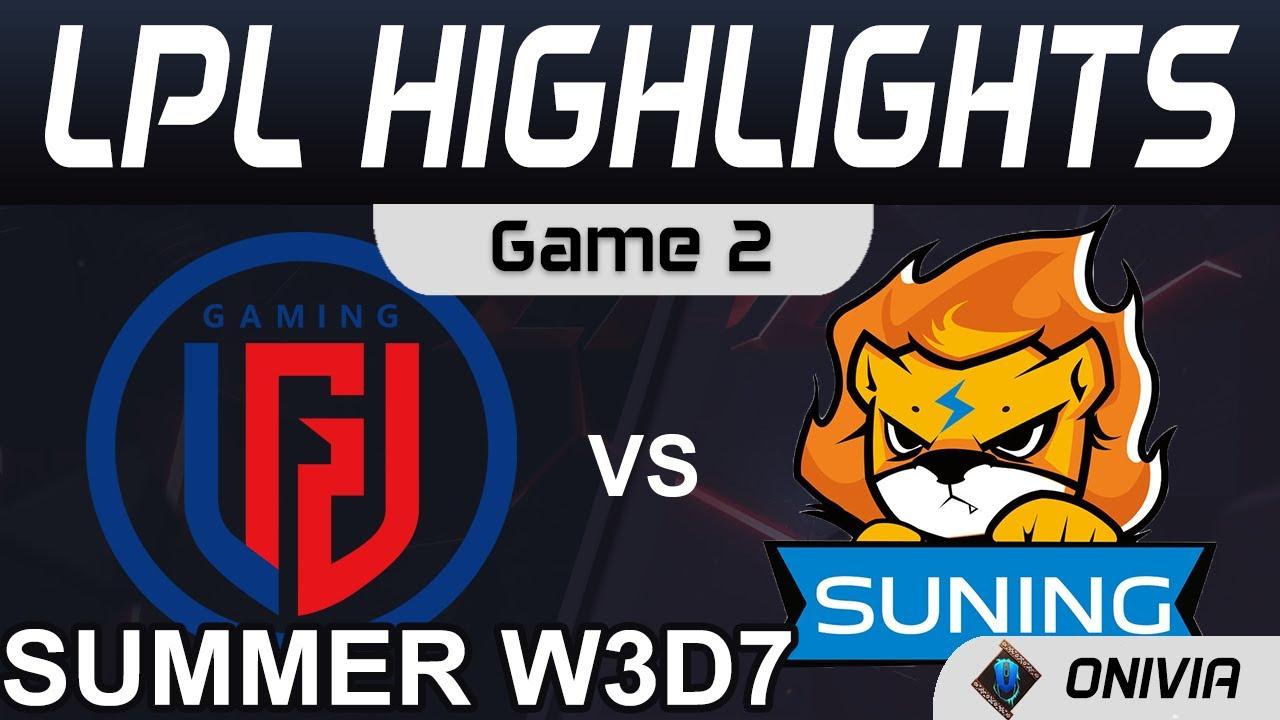 LGD vs SN Highlights Game 2 LPL Summer Season 2021 W3D7 LGD Gaming vs Suning by Onivia thumbnail