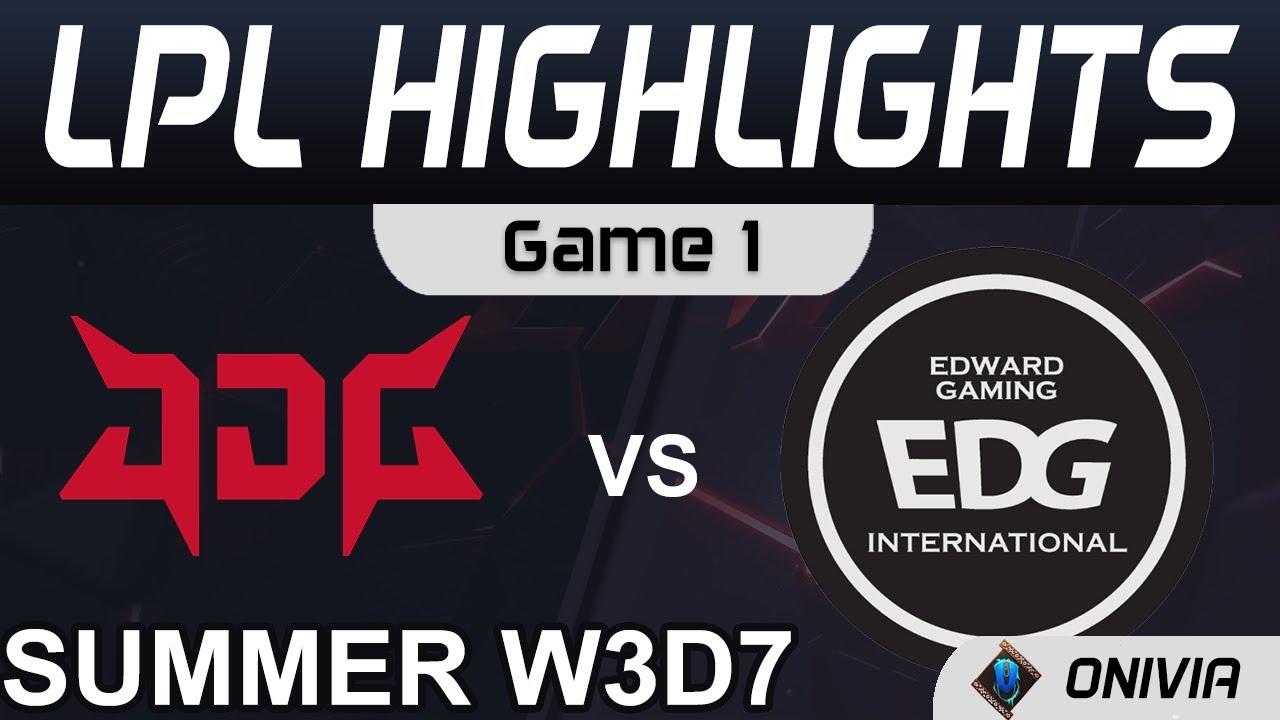 JDG vs EDG Highlights Game 1 LPL Summer Season 2021 W3D7 JD Gaming vs EDward Gaming by Onivia thumbnail