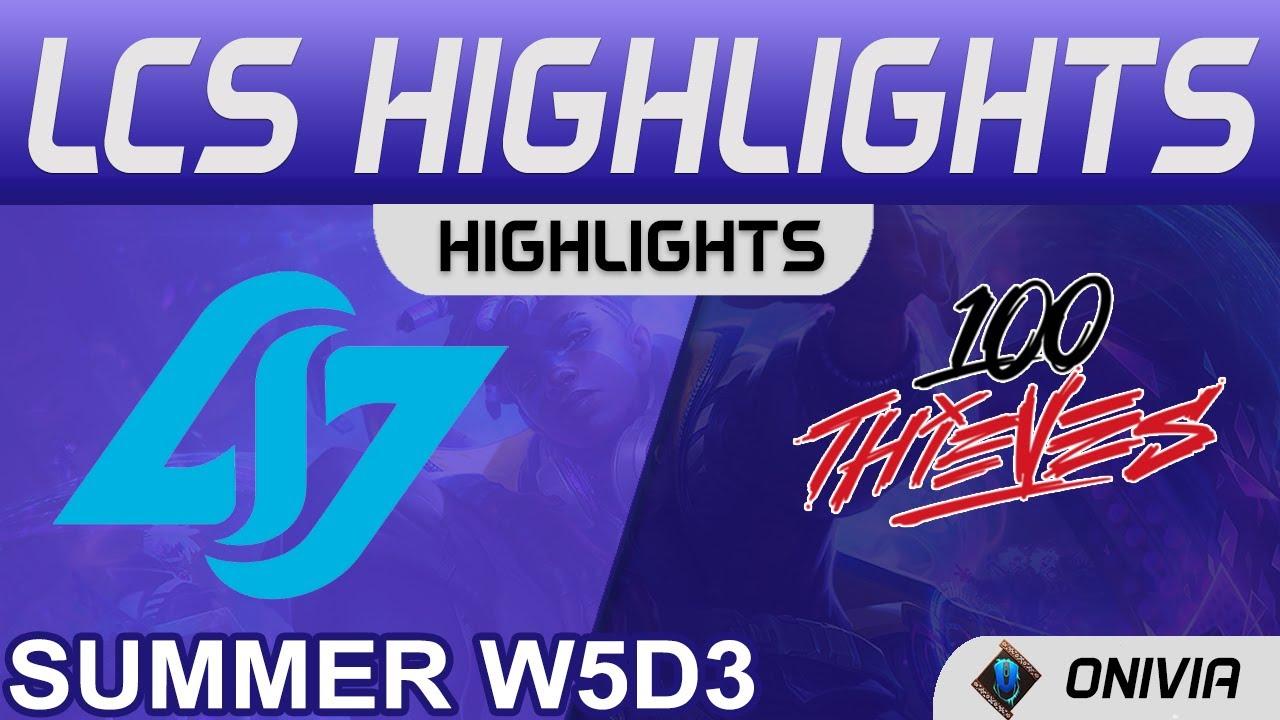 CLG vs 100 Highlights LCS Summer Season 2021 W5D3 Counter Logic Gaming vs 100 Thieves by Onivia thumbnail