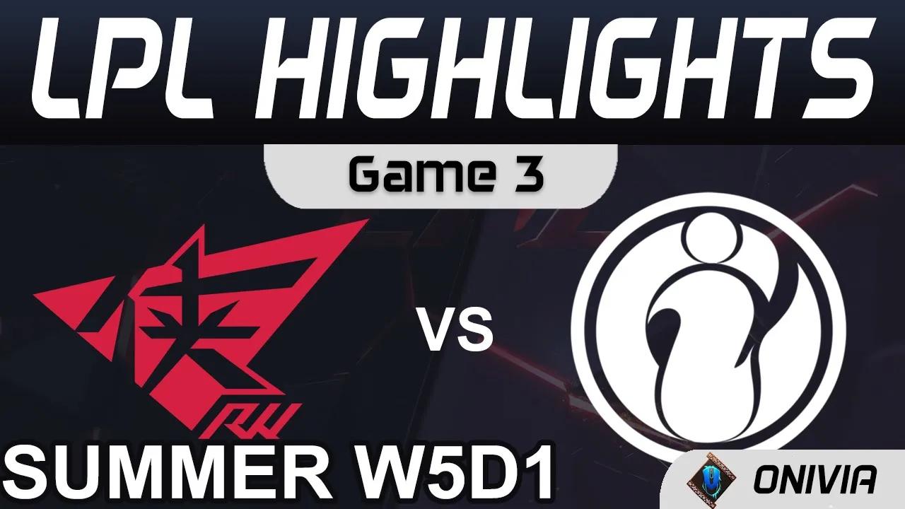 RW vs IG Highlights Game 3 LPL Summer Season 2021 W5D1 Rogue Warriors vs Invictus Gaming by Onivia thumbnail